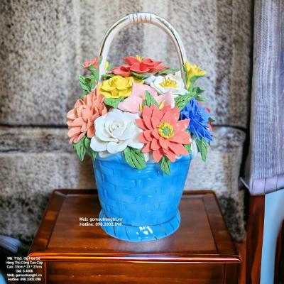 GIỎ HOA SỨ - HÀNG THỦ CÔNG CAO CẤP - Quà Tặng Tân Gia, Khai Trương, Sinh Nhật